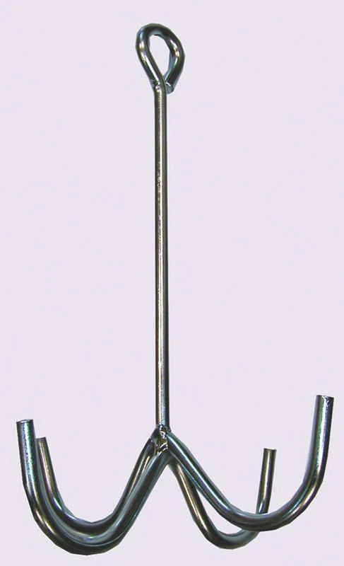 4 Prong Tack Cleaning Hook 12in Silver