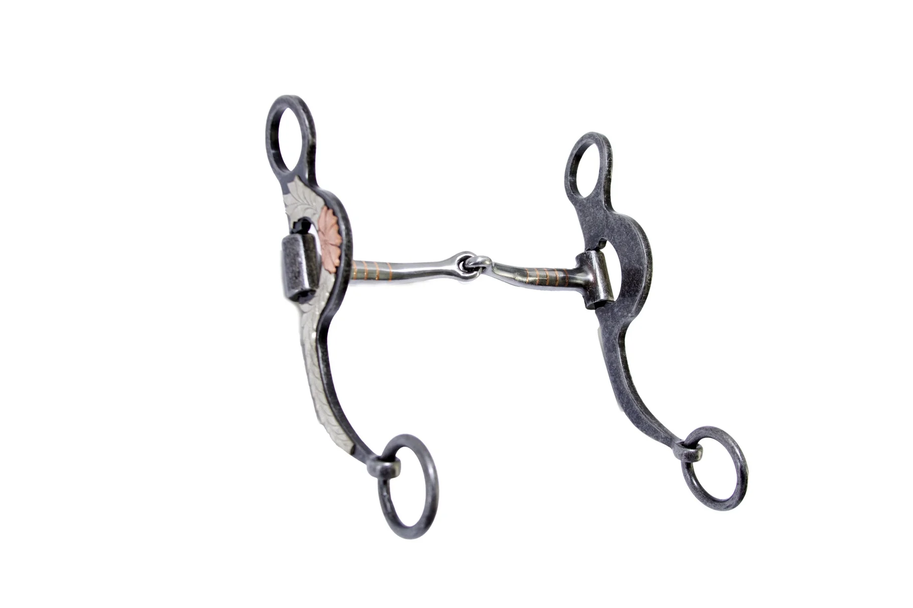 Aged Flying Clover Snaffle Mouth Bit