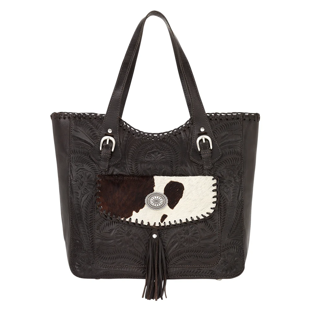 American West Annie's Secret Collection Large Zip Top Tote with Conceal Carry Pocket on Back - Image 4
