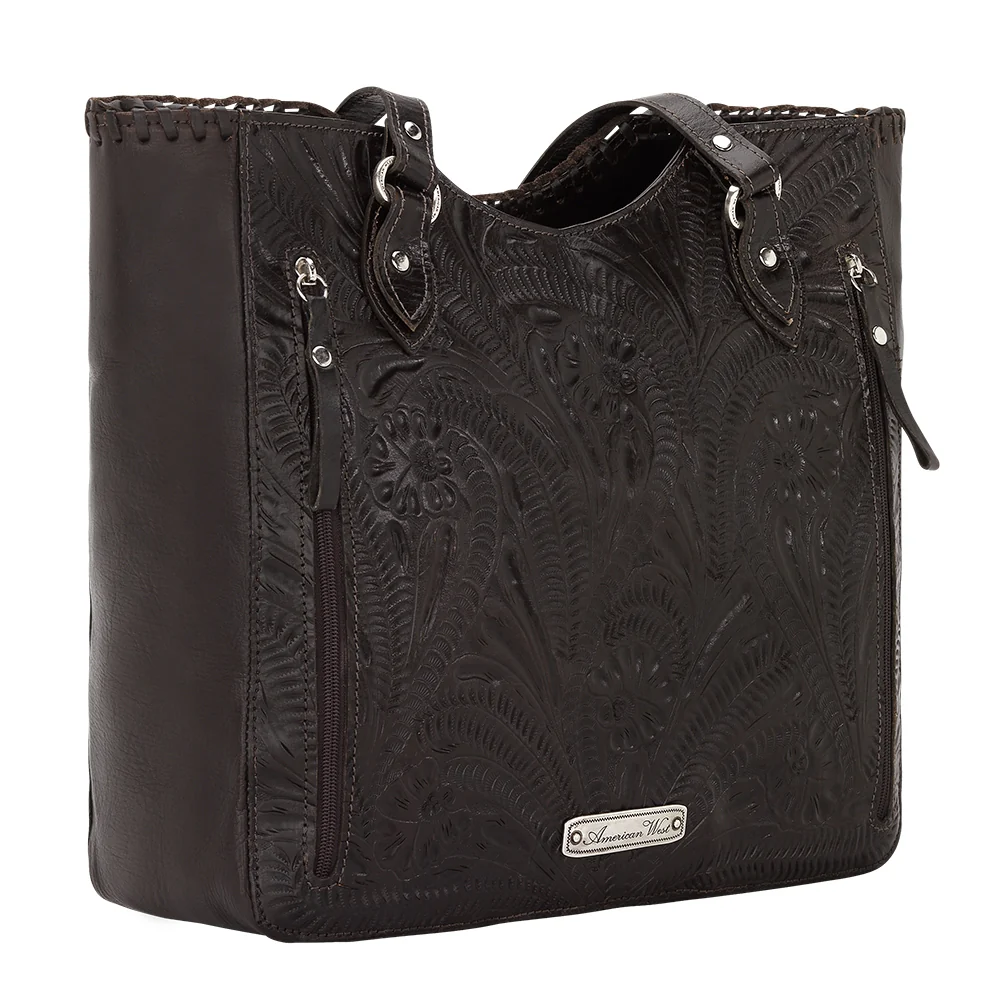 American West Annie's Secret Collection Large Zip Top Tote with Conceal Carry Pocket on Back - Image 6