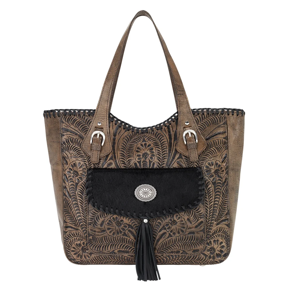 American West Annie's Secret Collection Large Zip Top Tote with Conceal Carry Pocket on Back - Image 9