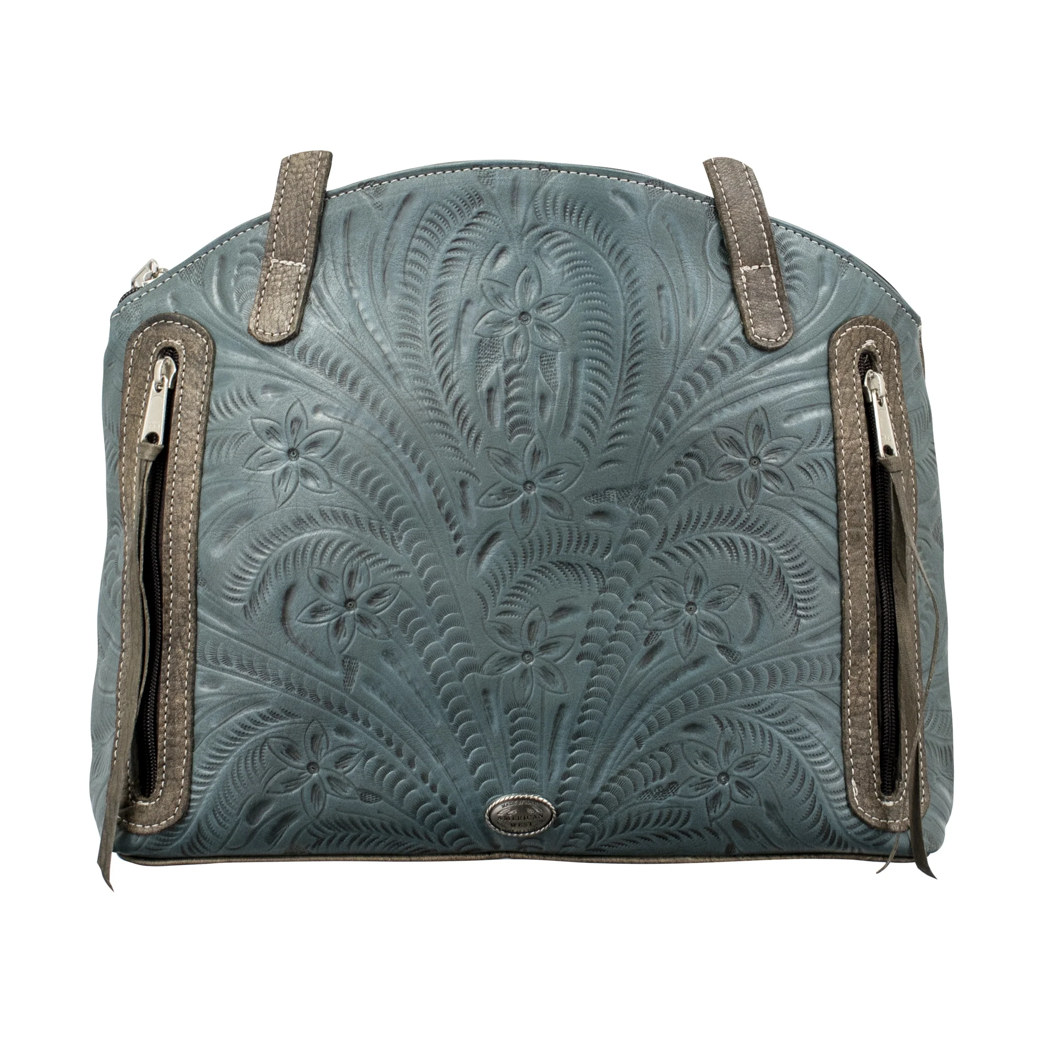 American West Annie's Secret Zip Top Half Moon Tote With Secret Compartment - Image 3