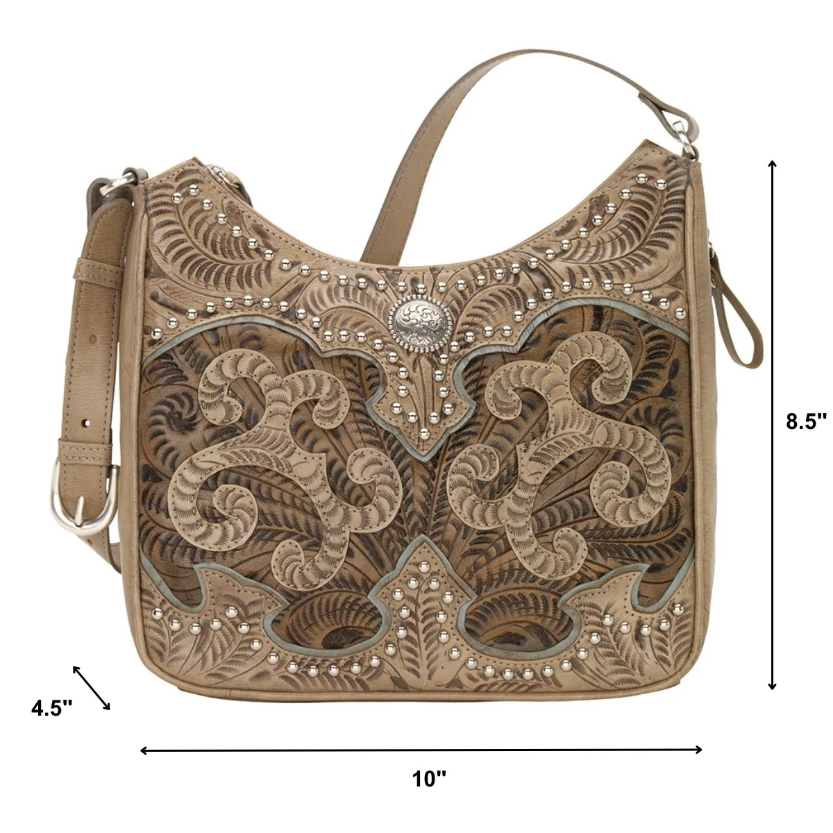 American West Annie's Secret Zip-Top Shoulder Bag with Conceal Carry Pocket - Image 10
