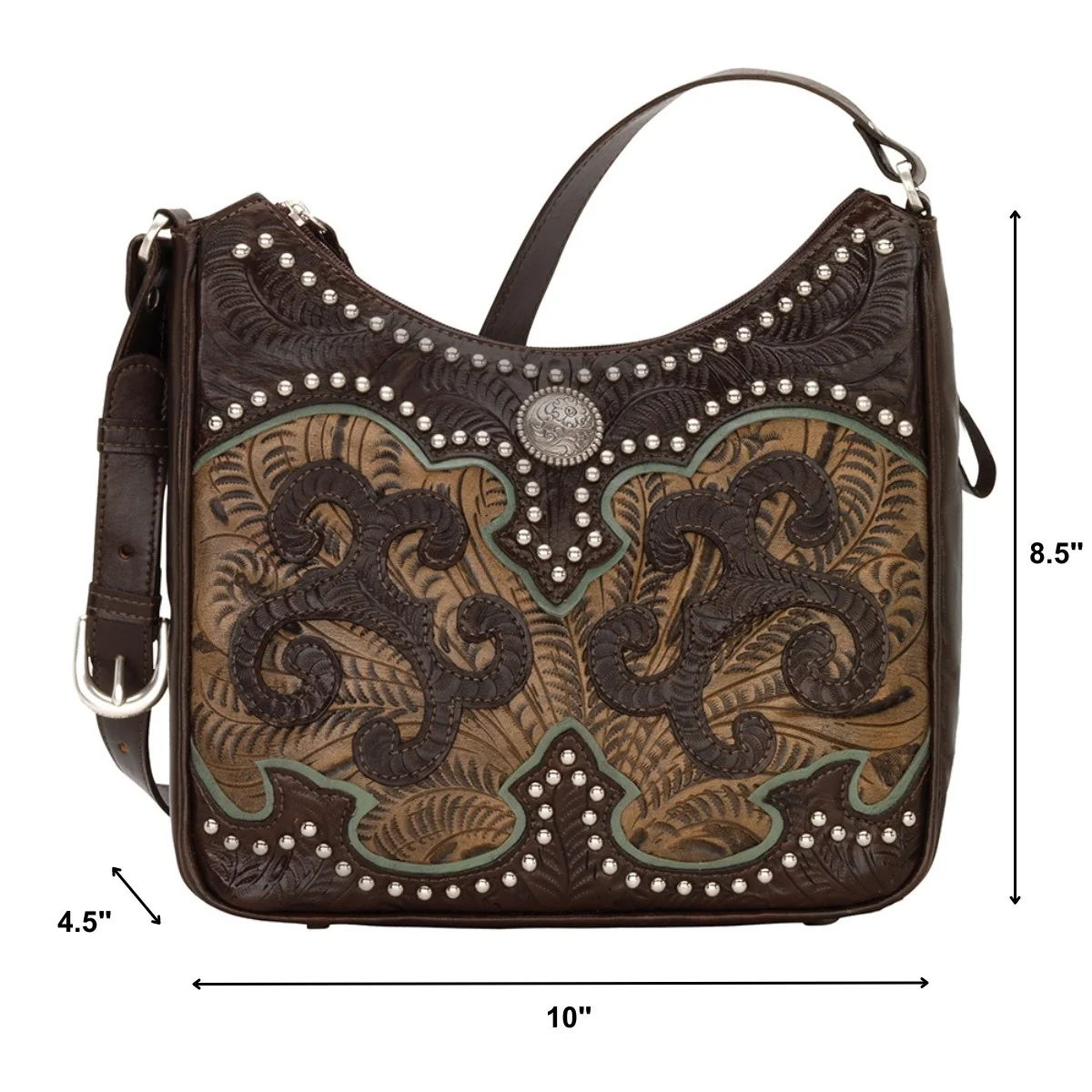 American West Annie's Secret Zip-Top Shoulder Bag with Conceal Carry Pocket - Image 7