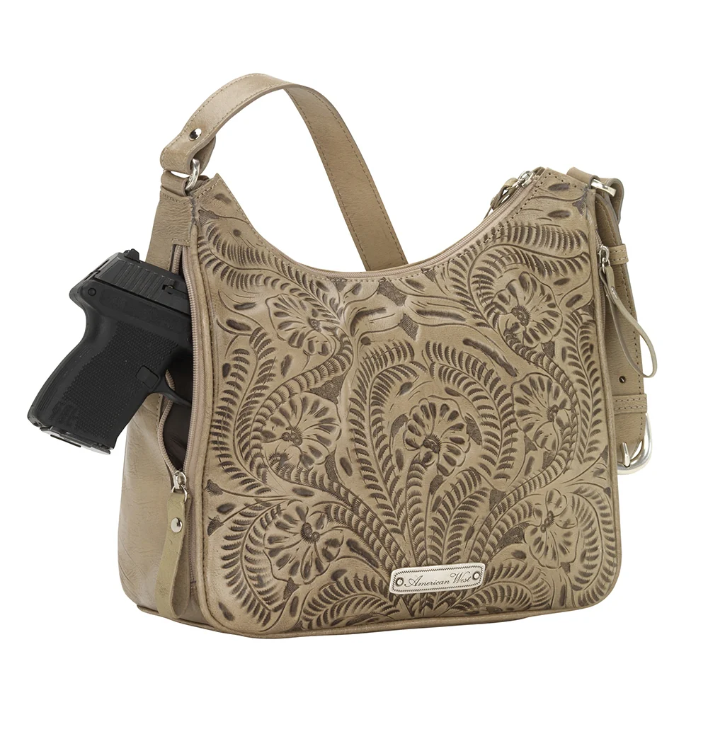 American West Annie's Secret Zip-Top Shoulder Bag with Conceal Carry Pocket - Image 9