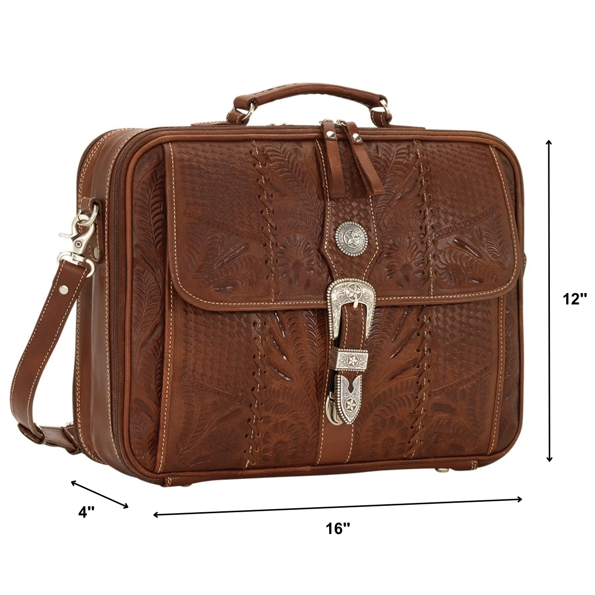 American West Classic Travel Laptop Briefcase - Image 11