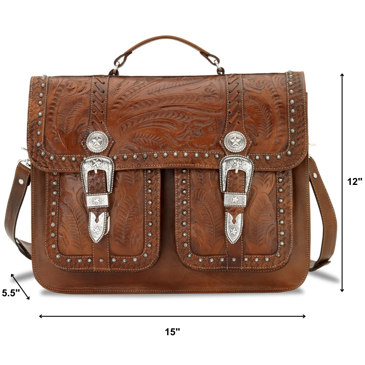 American West Classic Travel Multi Compartment Laptop Briefcase - Image 3