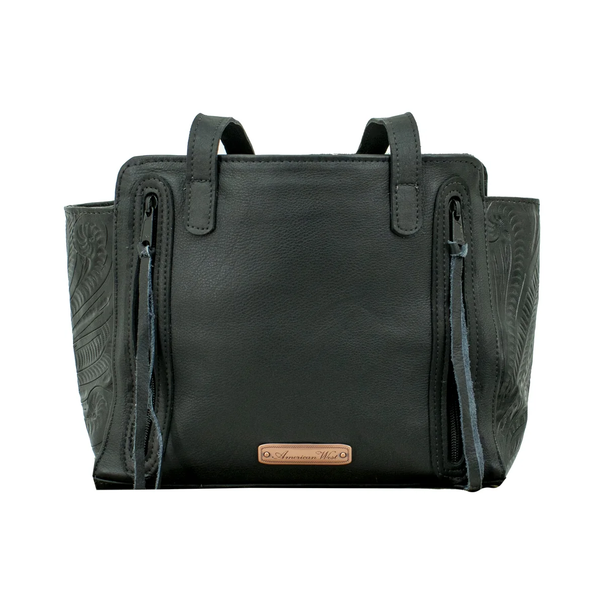 American West Cow Town Zip Top Tote with Conceal Carry Pocket on Back - Image 5