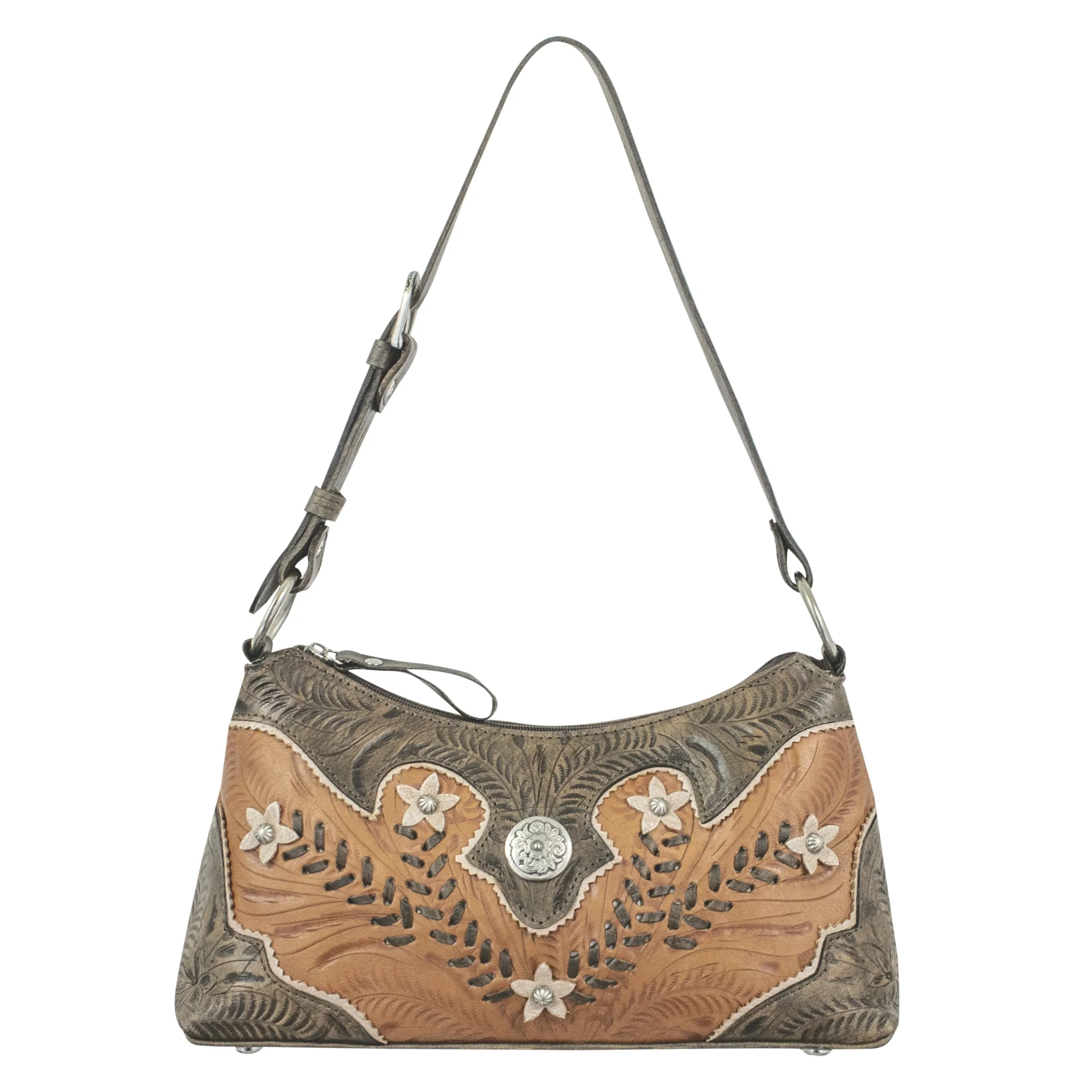 American West Desert Wildflower Zip Top Shoulder Bag - Image 4