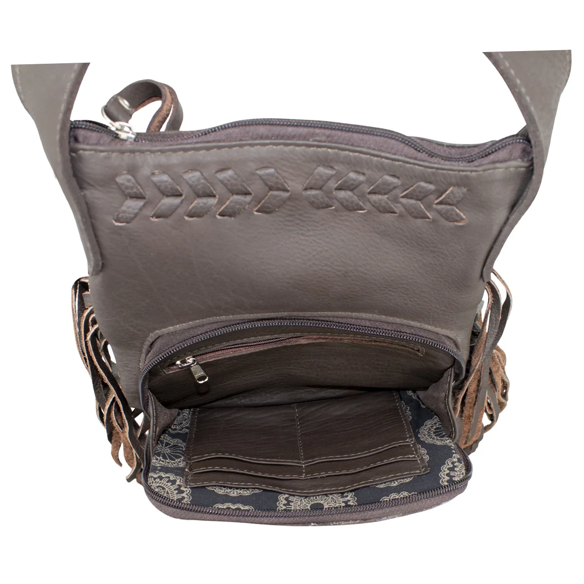 American West Fringed Cowgirl Crossbody with Front Compartment - Image 3