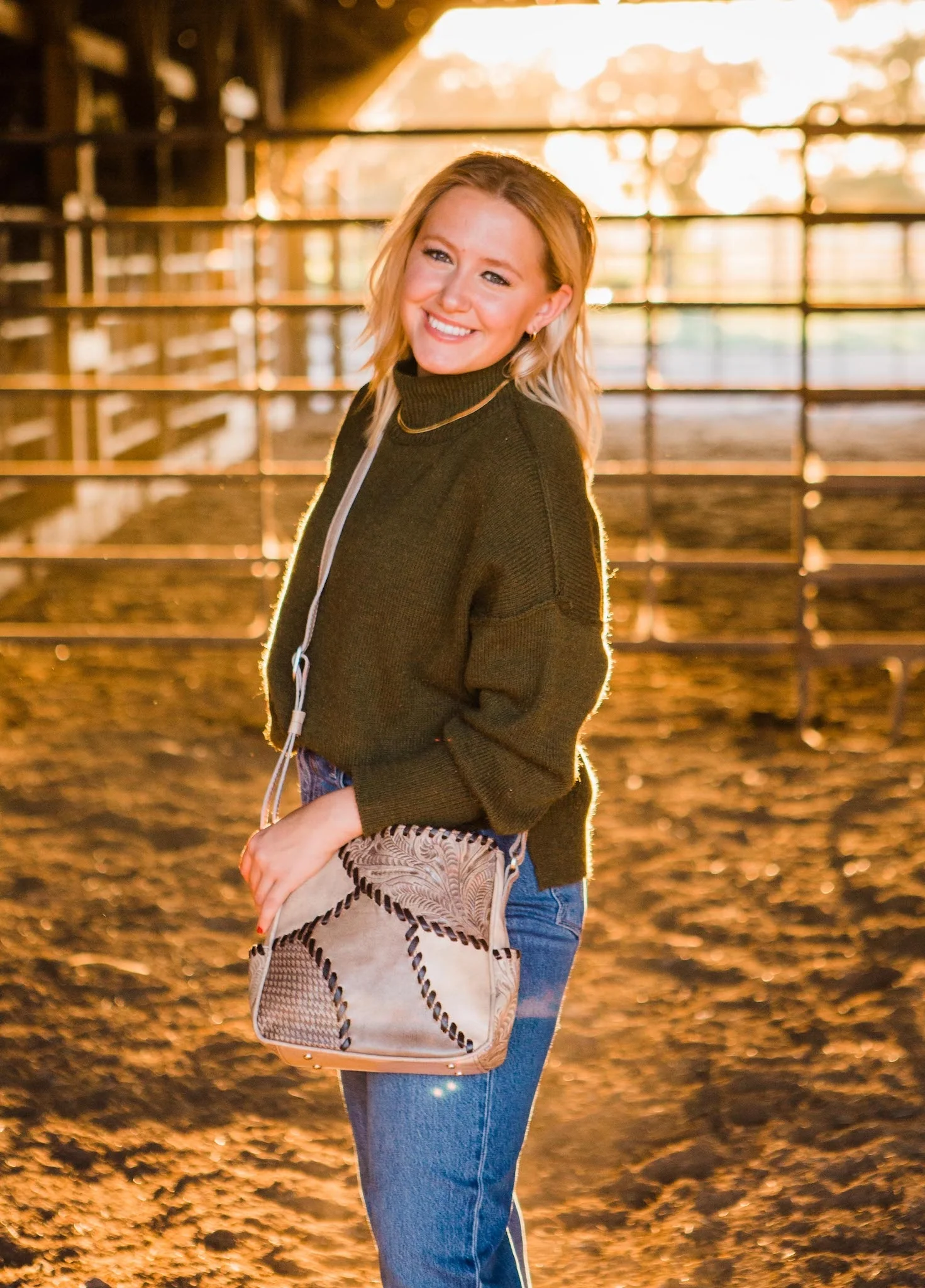 American West Gypsy Patch Zip-Top All Access Crossbody Bag - Image 4