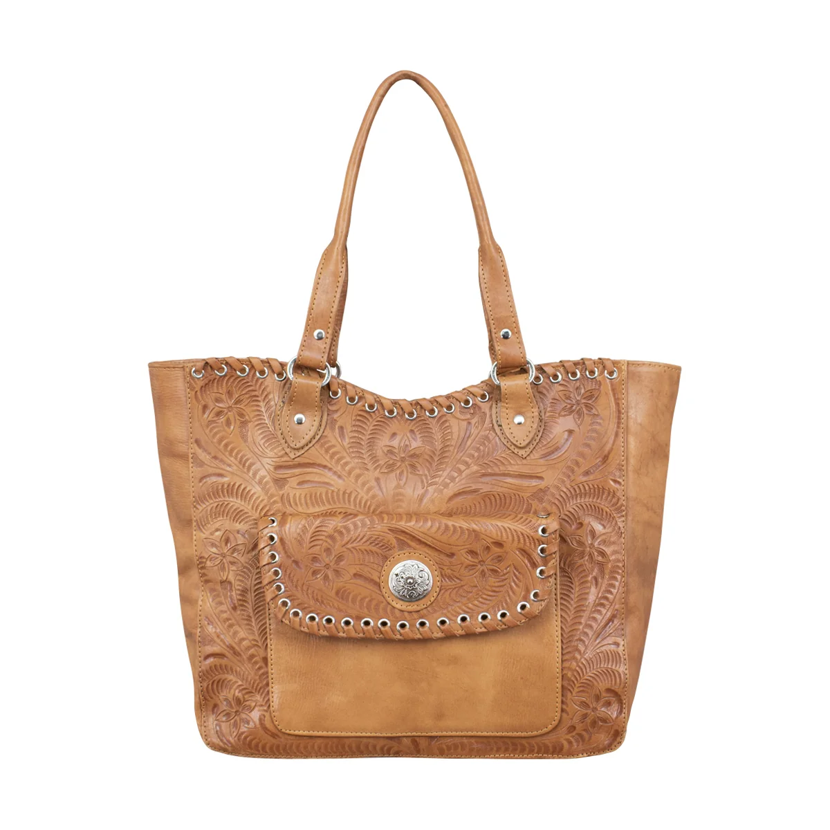 American West Harvest Moon Large Zip Top Tote with Conceal Carry Pocket on Back - Image 2