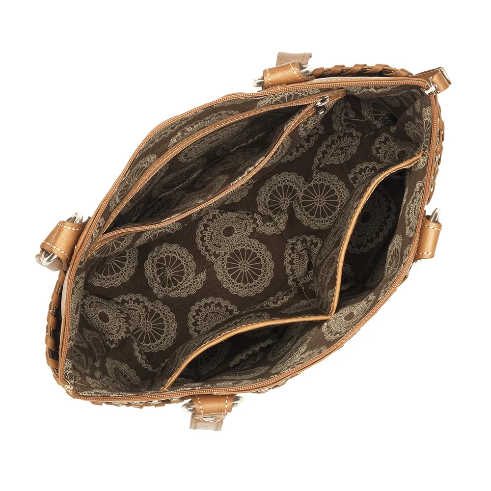 American West Harvest Moon Zip Top Bucket Tote with Conceal Carry Pocket on Back - Image 4