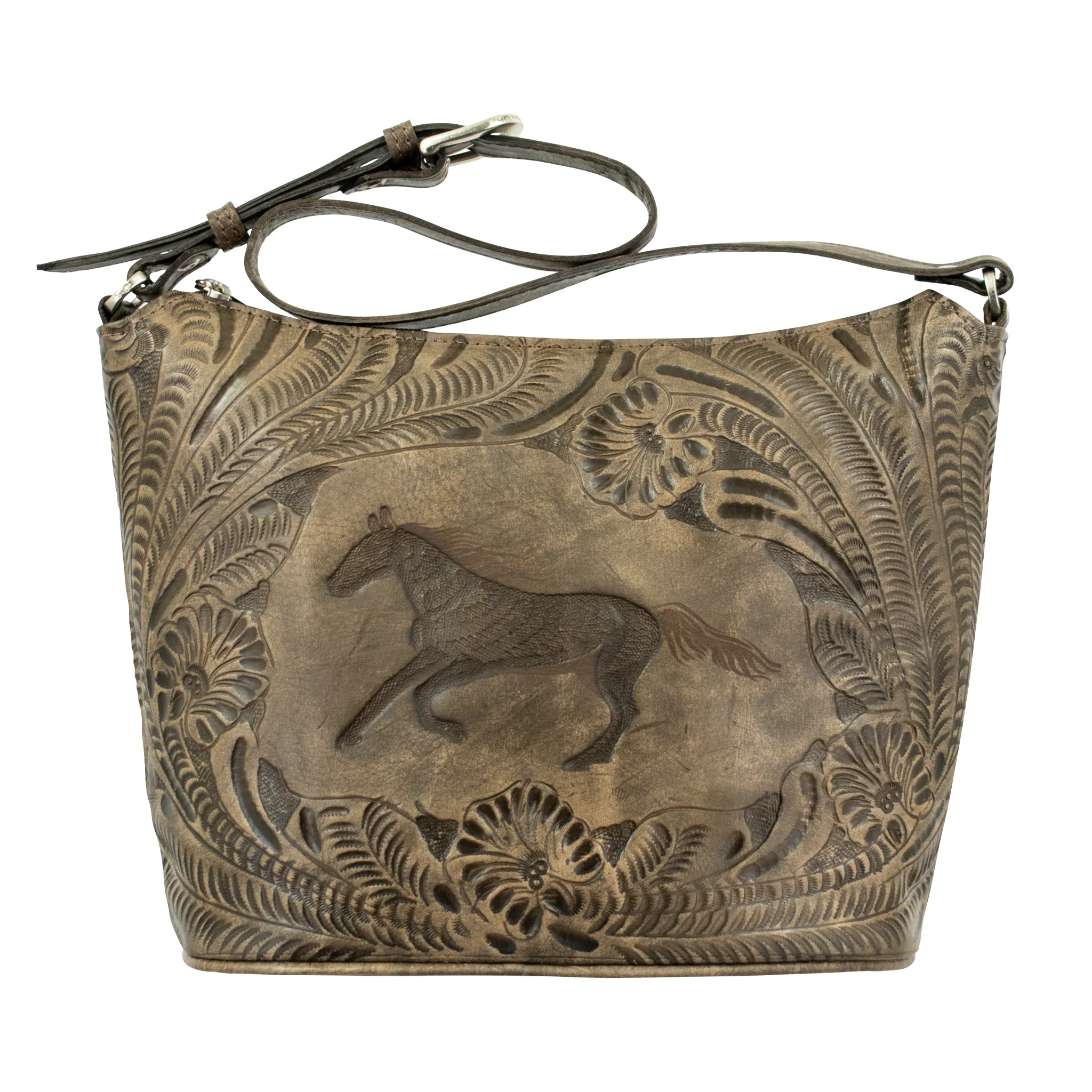 American West Hitchin' Post Zip Top Bucket Tote - Image 2