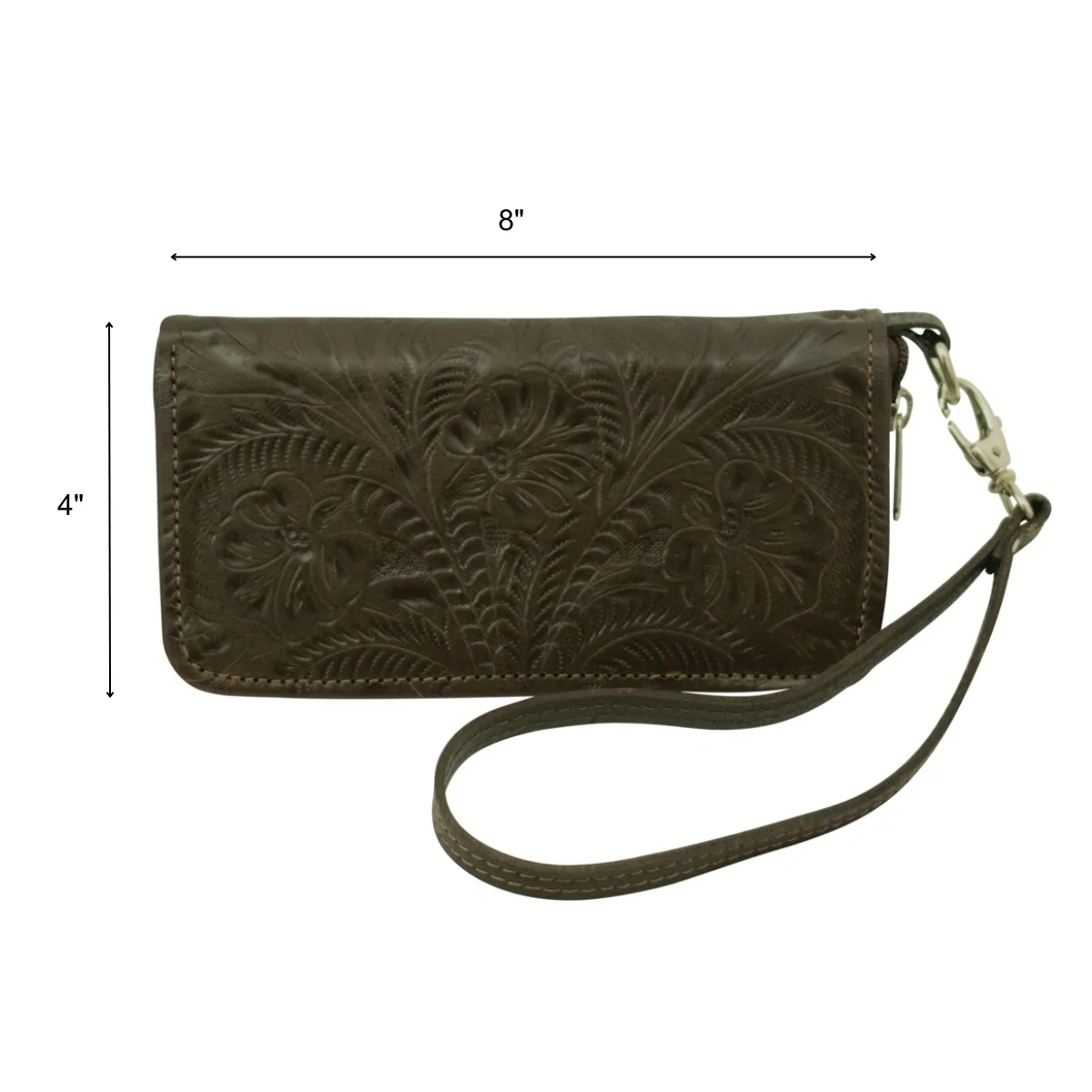 American West Ladies Zip-Around Wallet with Wrist Strap - Image 17