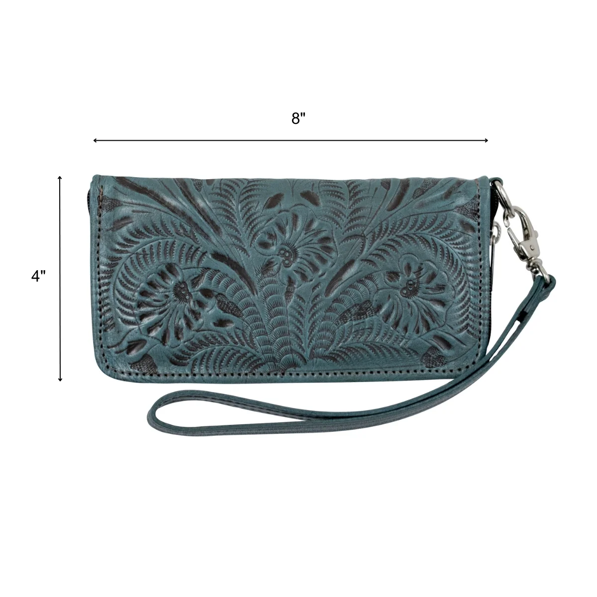 American West Ladies Zip-Around Wallet with Wrist Strap - Image 21