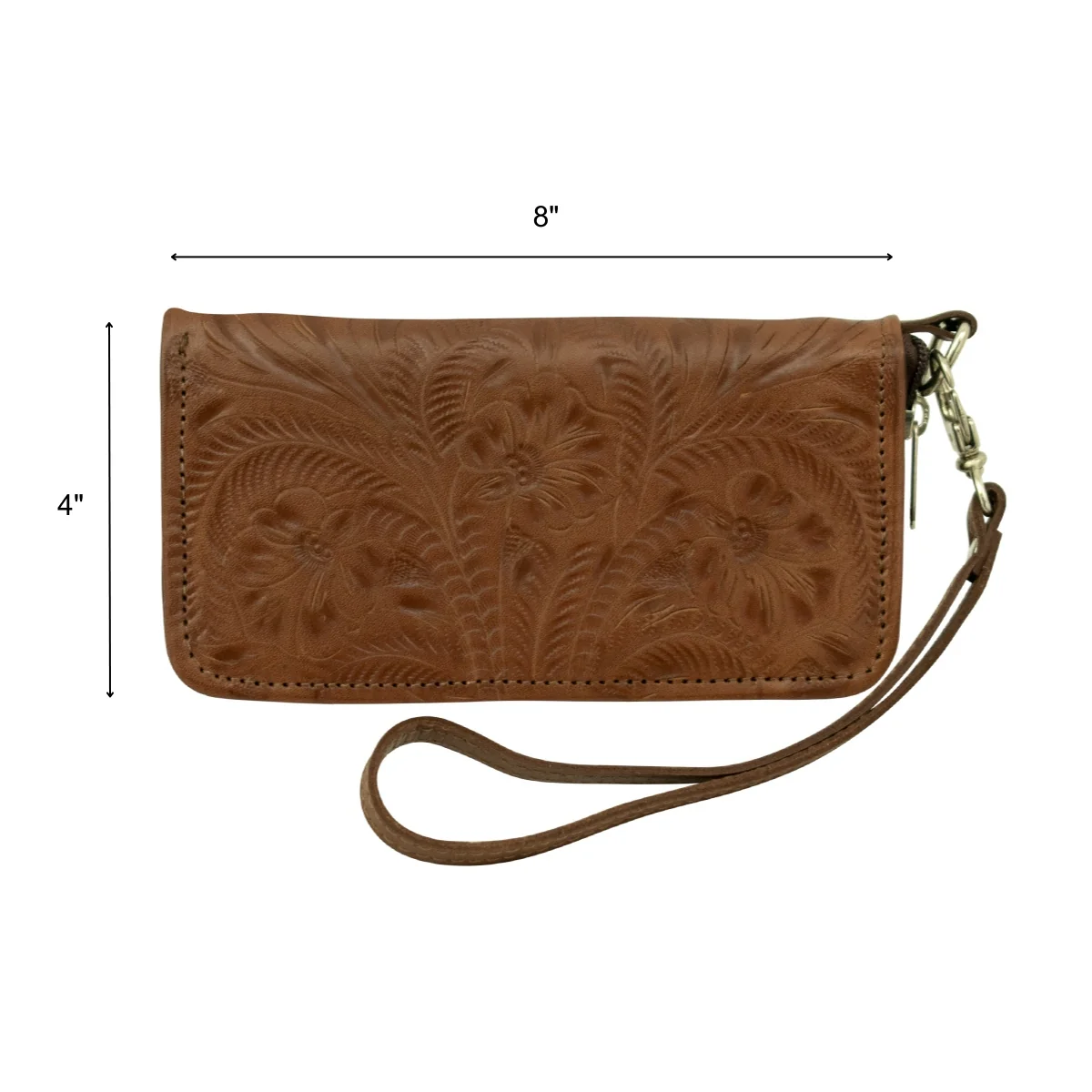American West Ladies Zip-Around Wallet with Wrist Strap - Image 23