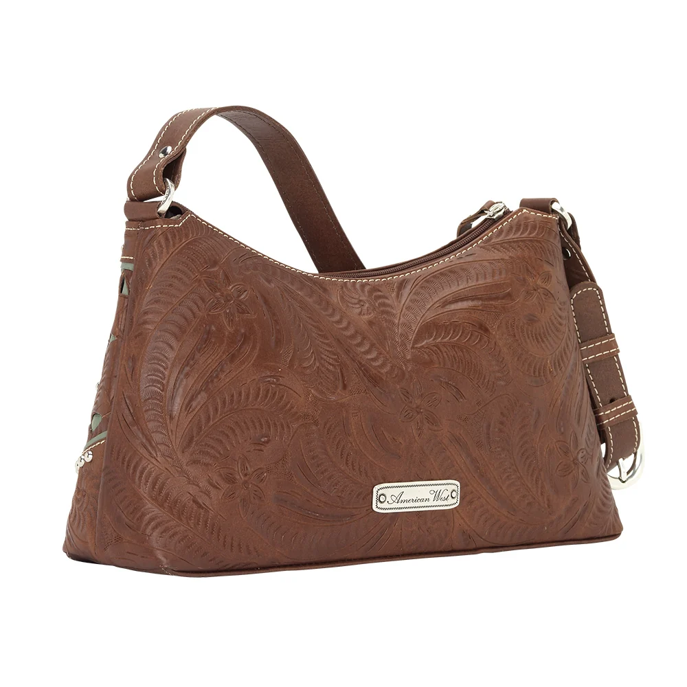 American West Lady Lace Zip Top Shoulder Bag - Image 3