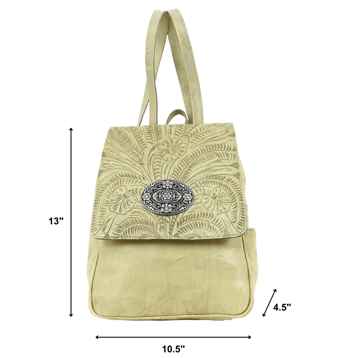 American West Lariats and Lace Backpack With Zipper Closure And Tooled Flap - Image 5