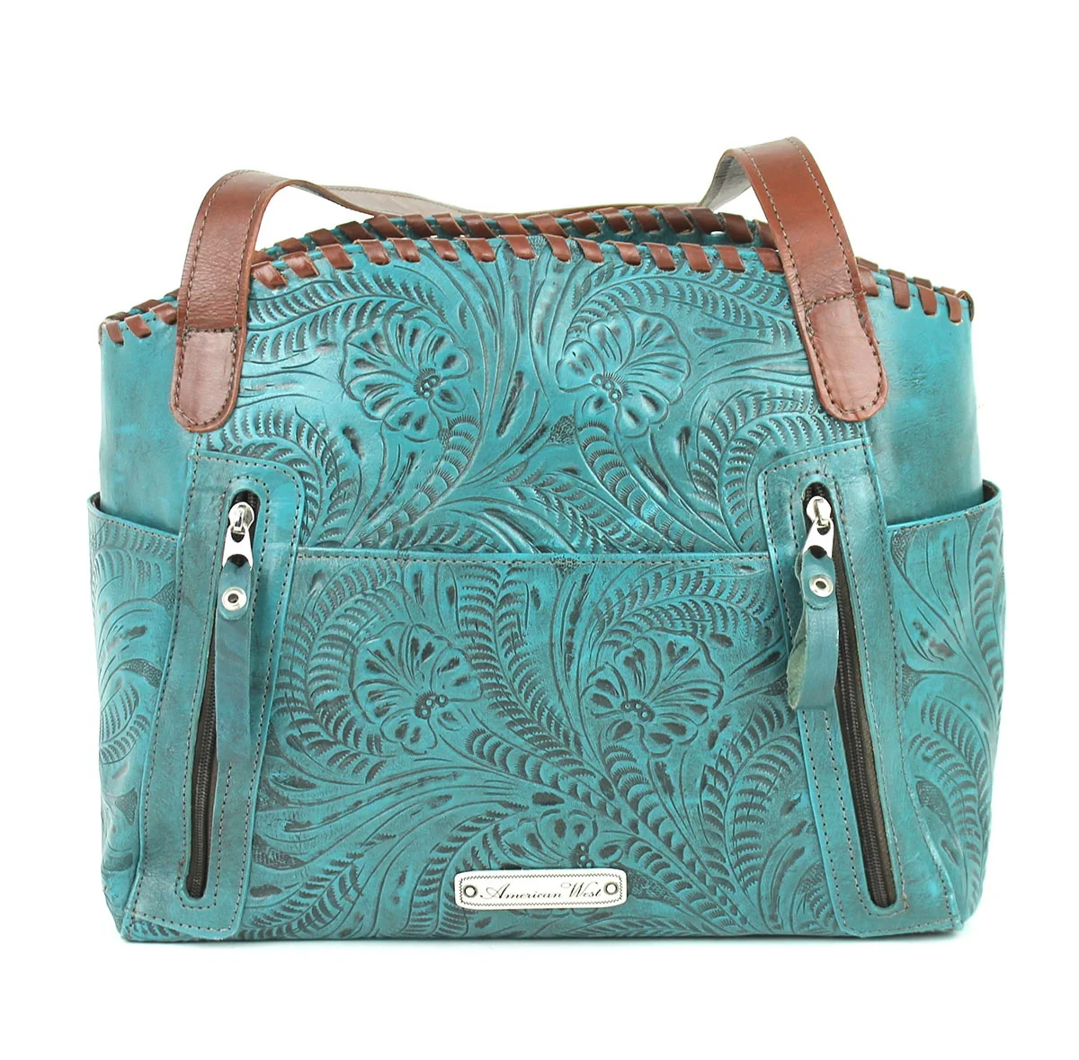 American West Lariats and Lace Multi-Compartment Tote with Conceal Carry Pocket on Back - Image 7