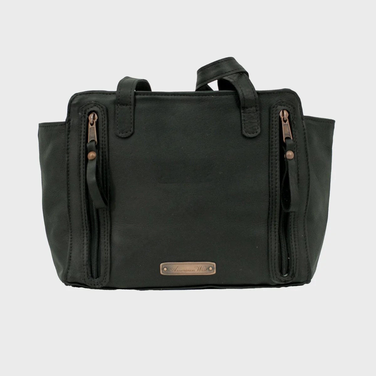 American West Midnight Copper Zip Top Tote with Conceal Carry Pocket on Back - Image 3