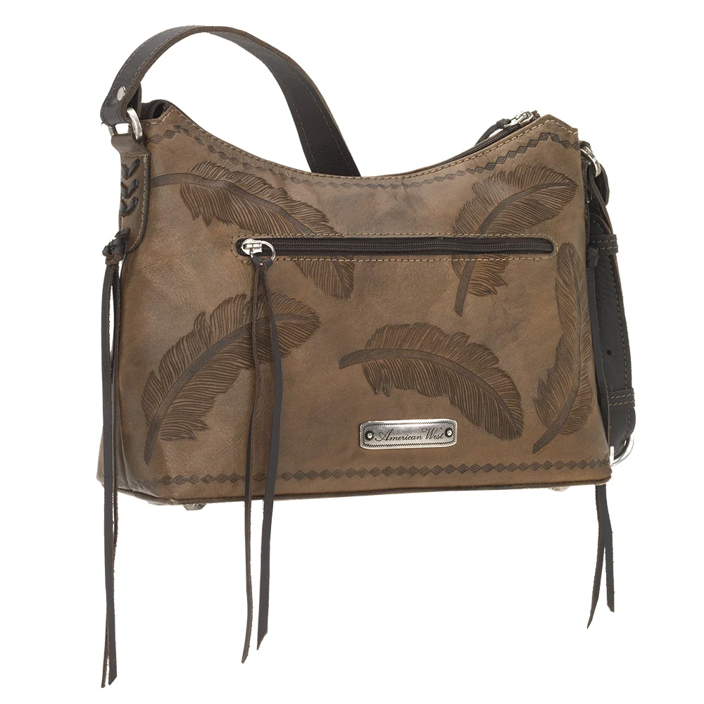 American West Sacred Bird Zip Top Shoulder Bag - Image 2