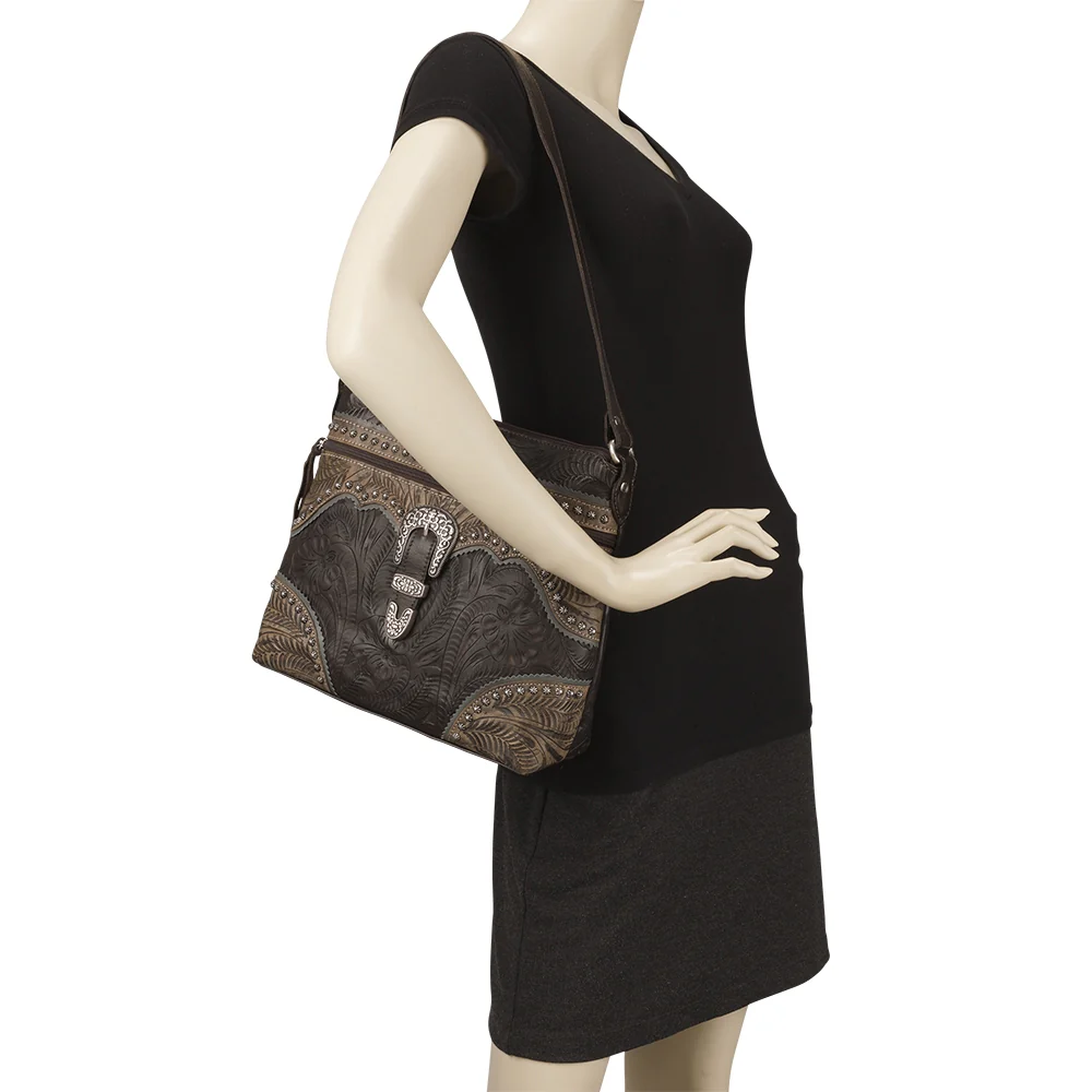 American West Saddle Ridge Zip Top Shoulder Bag - Image 10