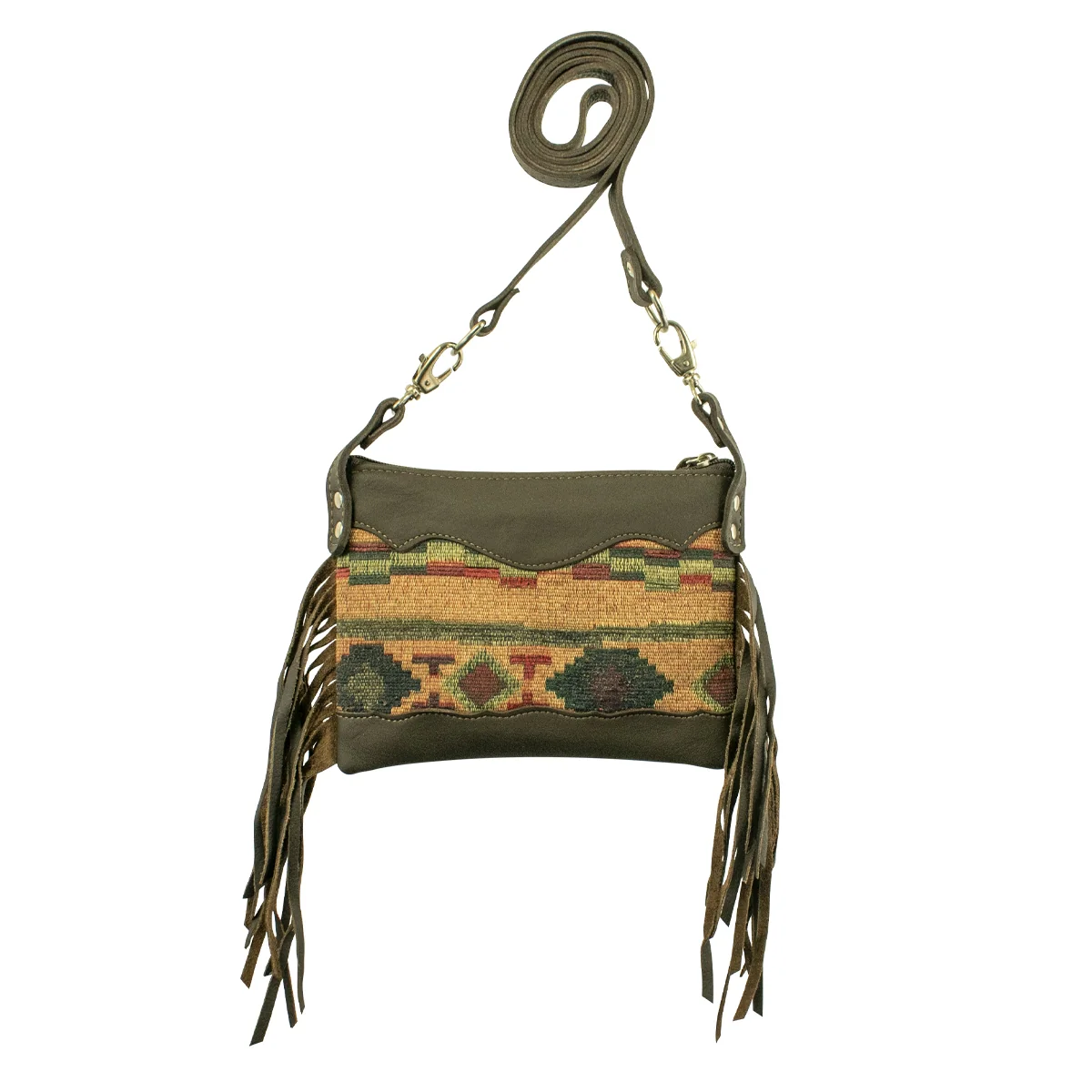American West Santa Fe Woven Tapestry Trail Rider Crossbody/Hip Bag - Image 2