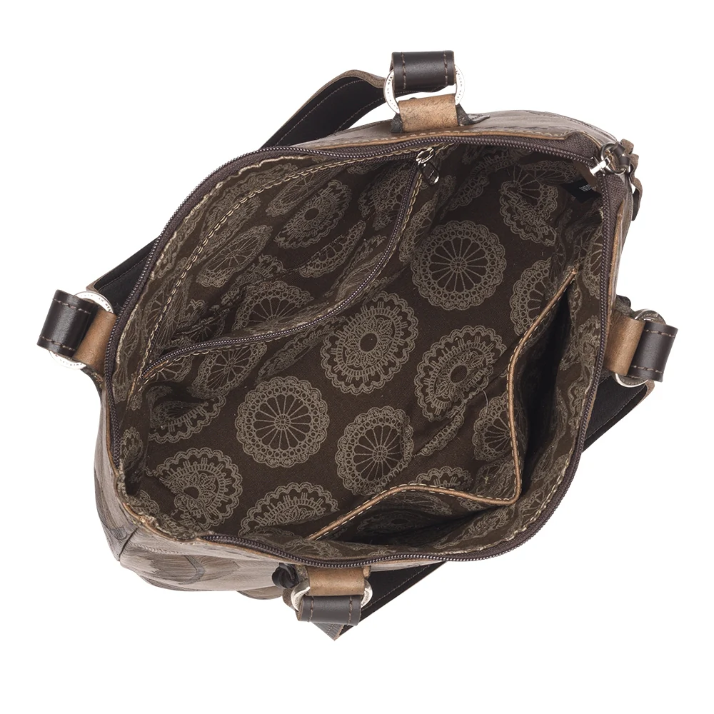 American West Texas Rose Large Zip Top Bucket Tote - Image 3