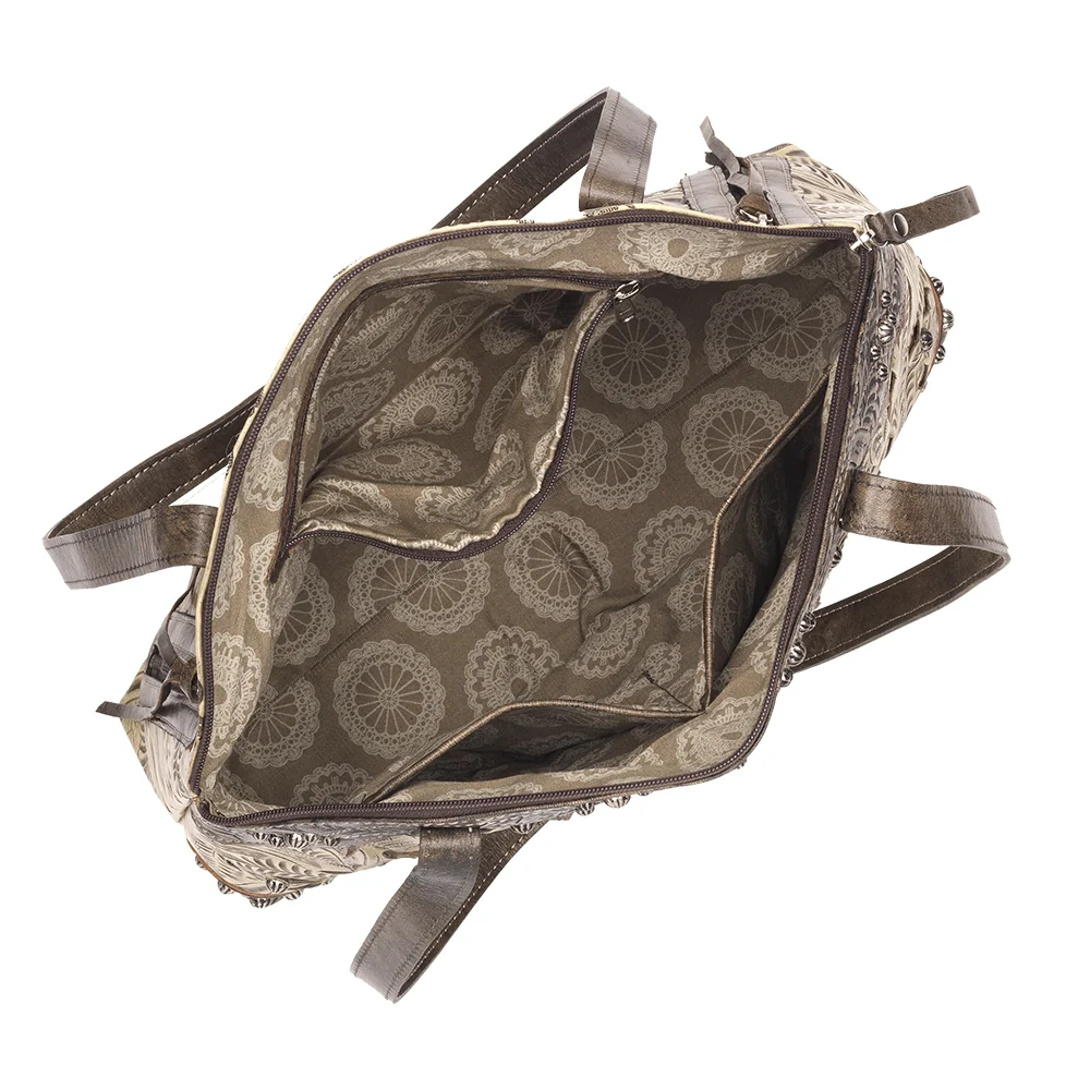 American West Texas Rose Zip Top Tote - Image 3