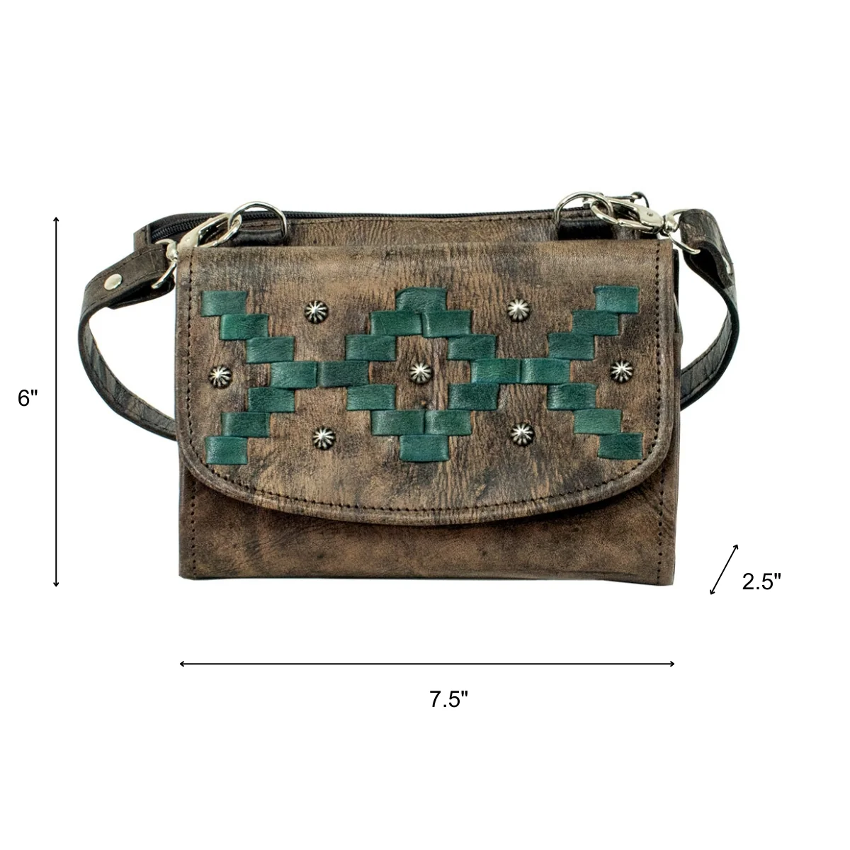 American West Tribal Weave Crossbody Bag/Wallet - Image 10