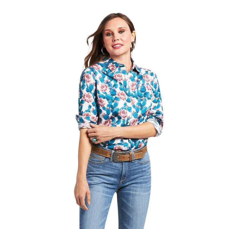 Ariat Ladies Kirby Stretch Long Sleeve Shirt Large - Image 3