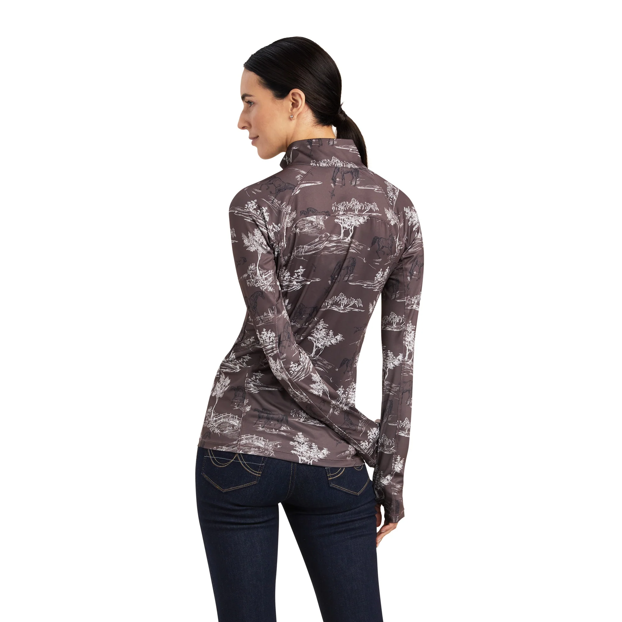 Ariat Ladies Lowell 2.0 1/4 Zip Baselayer Shirt - Image 2