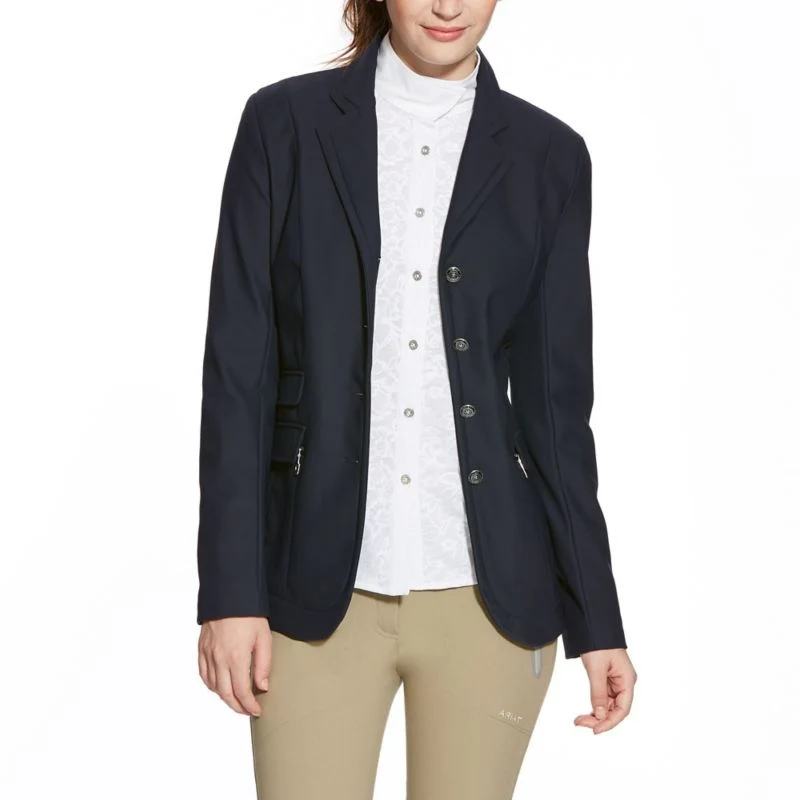 Ariat Ladies Platum Show Coat 2R Navy - Image 3