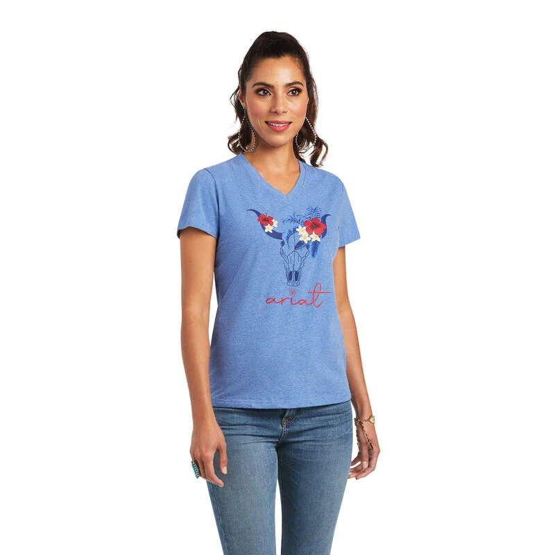 Ariat Ladies Real Tropic Steerhead Tee