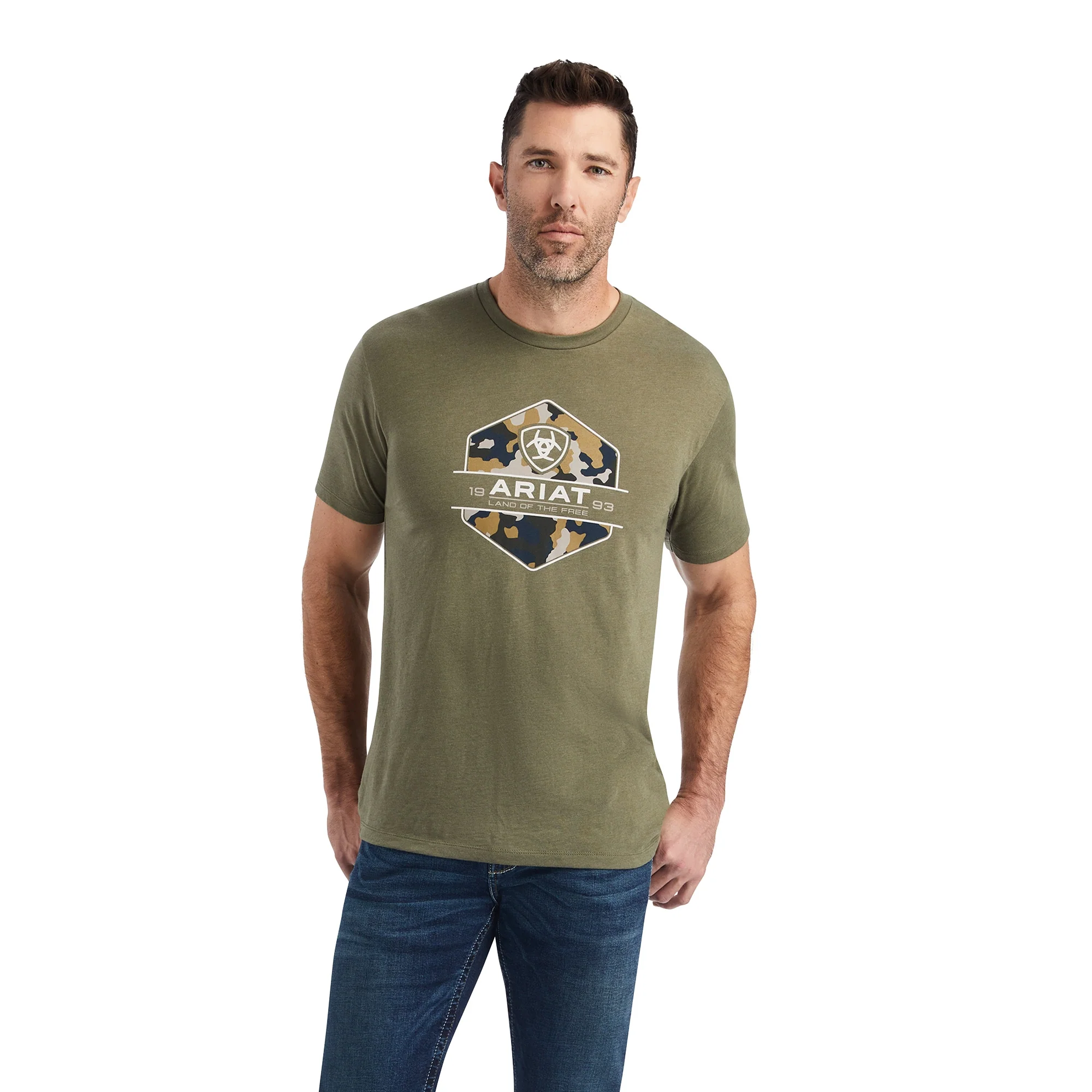Ariat Mens Camo Badge T-Shirt