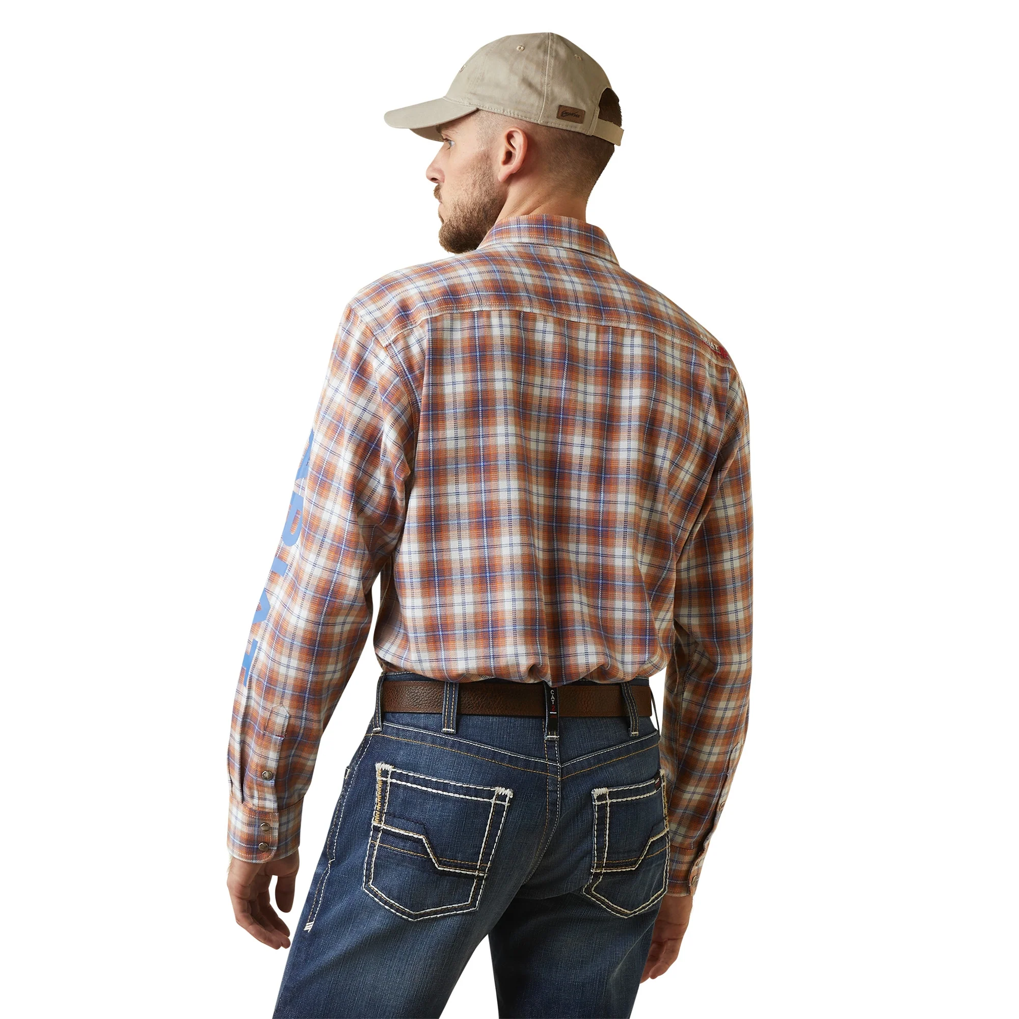 Ariat Mens FR Bentley Logo Snap Work Shirt - Image 2