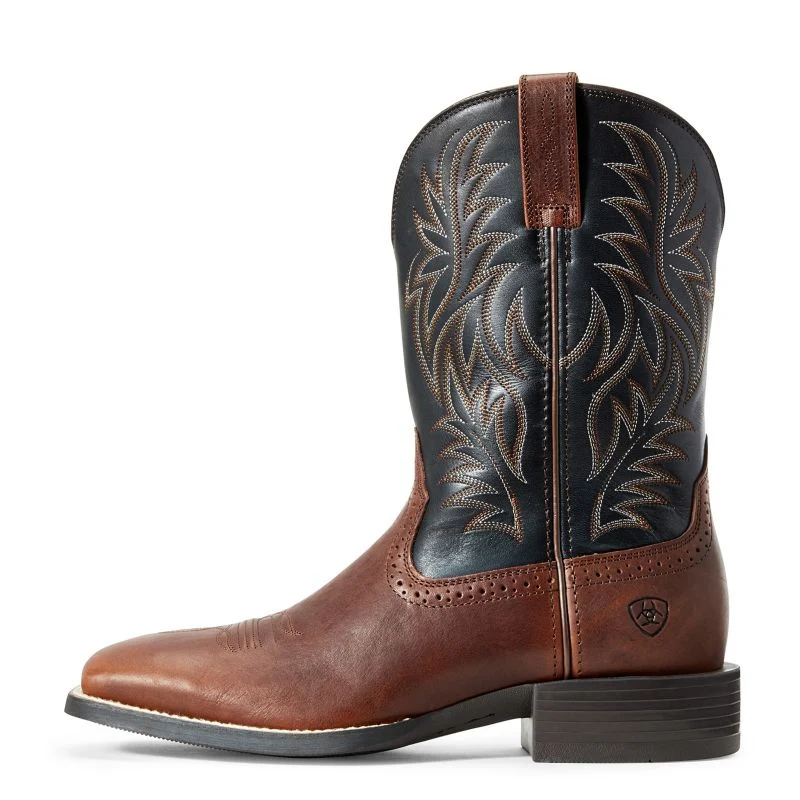 Ariat Mens Sport Western Sq Cog/Blk Boots - Image 2