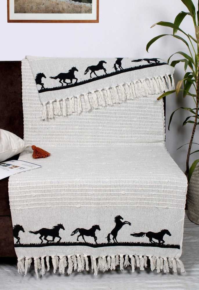 AWST Int'l Horses Cotton Throw - Image 4