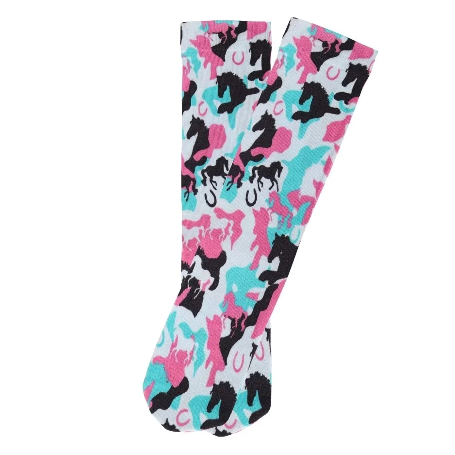 AWST Int'l Ladies Lila Camo Socks- Pink/Purple - Image 2