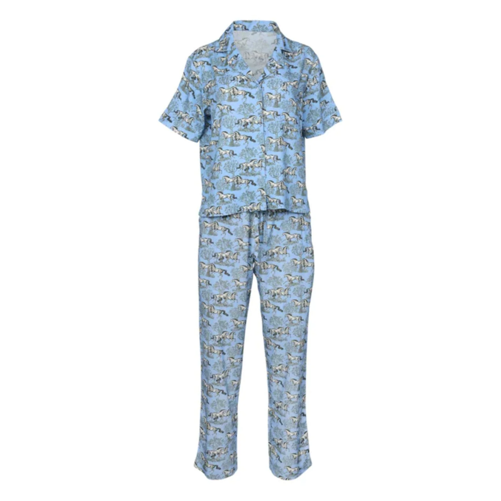AWST Int'l Lila Loungewear Pant Set-Blue Toile-L - Image 3