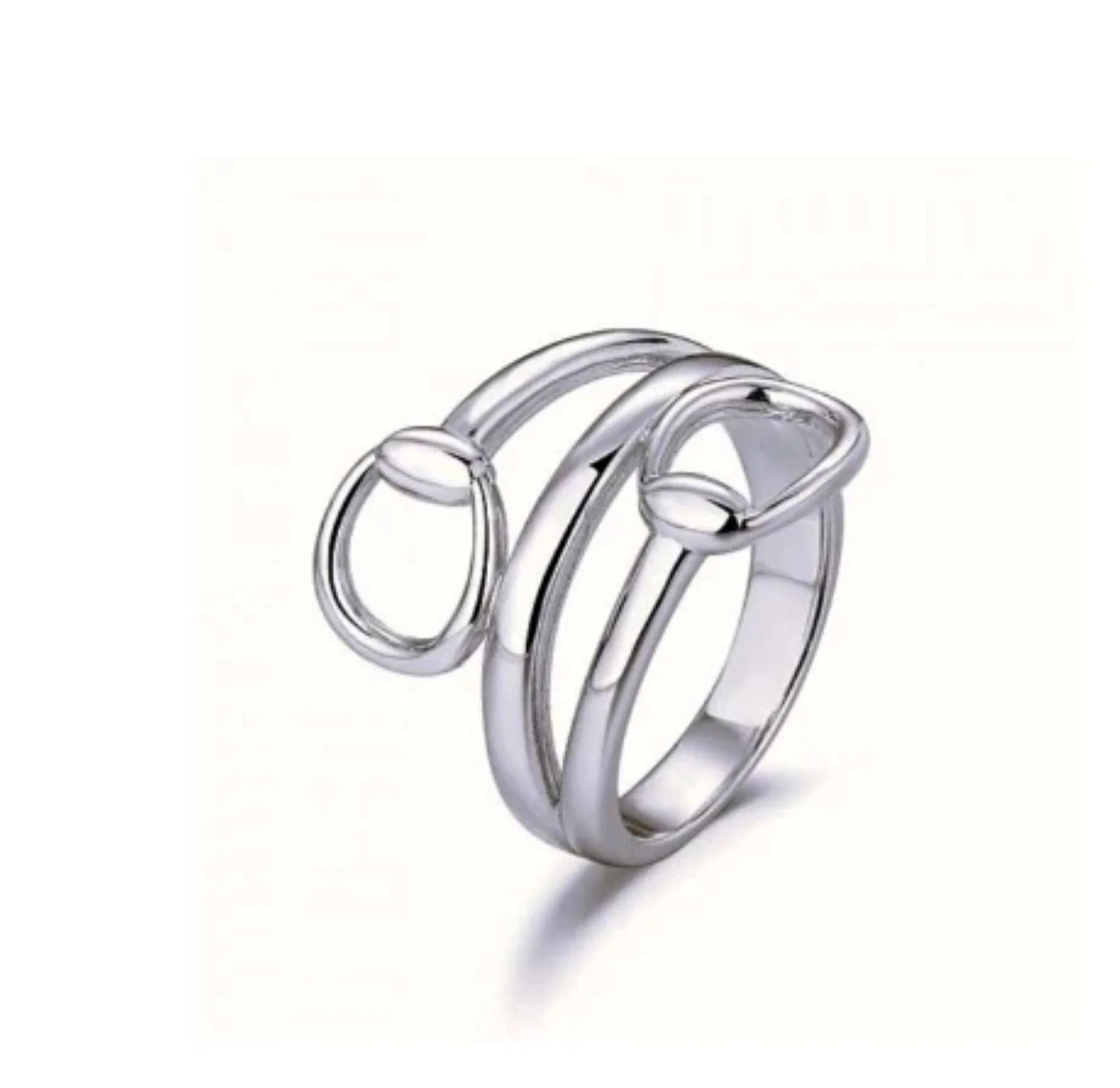 AWST Int'l Snaffle Bit Sterling Silver Wrap Ring