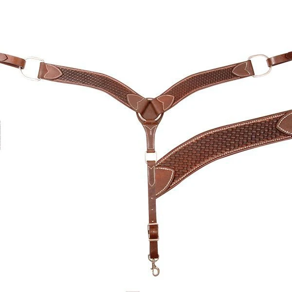 Cashel Basket Stamped 2 Breast Collar 2 Brn - Image 2