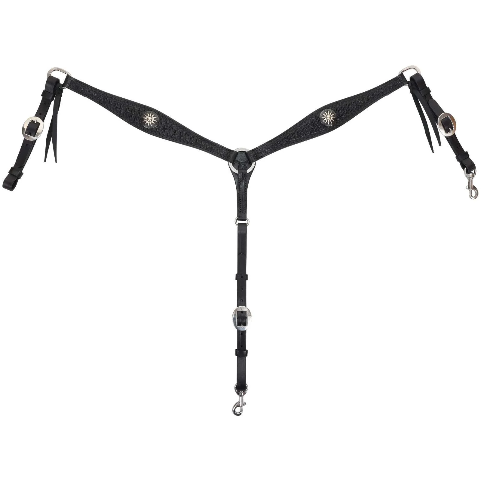 Circle Y Dark Rider Shaped Spider Breast Collar