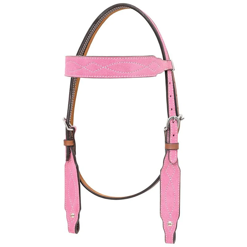 Circle Y Marfa Lights Suede Browband - Image 3