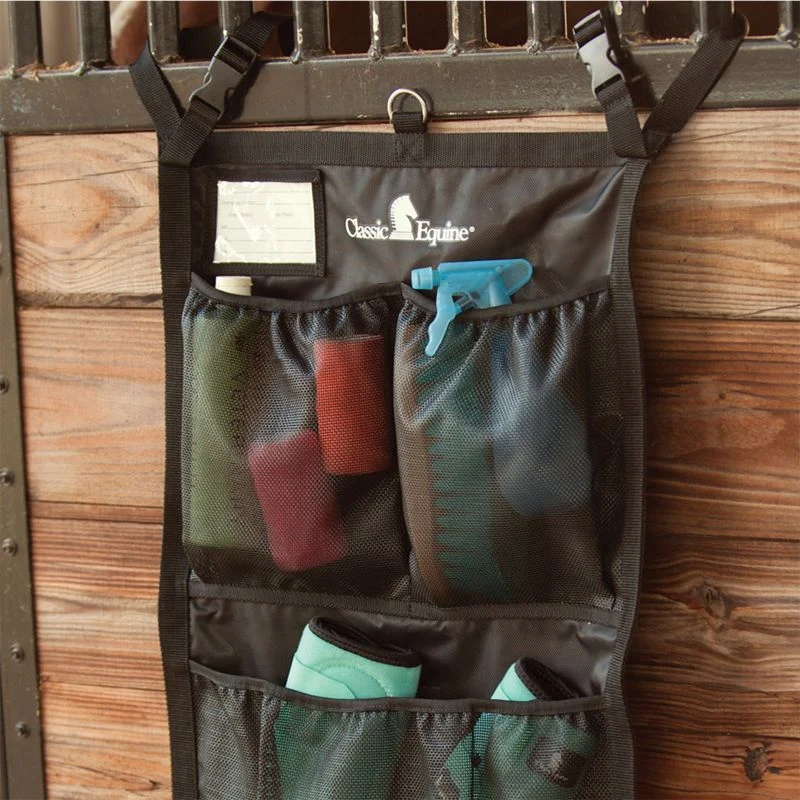 Classic Equine Black Stall Front Bag - Image 2