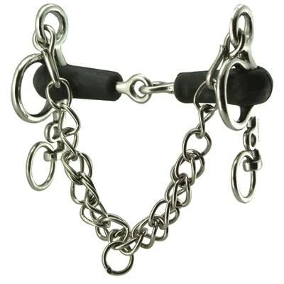 Coronet Jointed Rubber Mouth Pelham Bit - Image 3