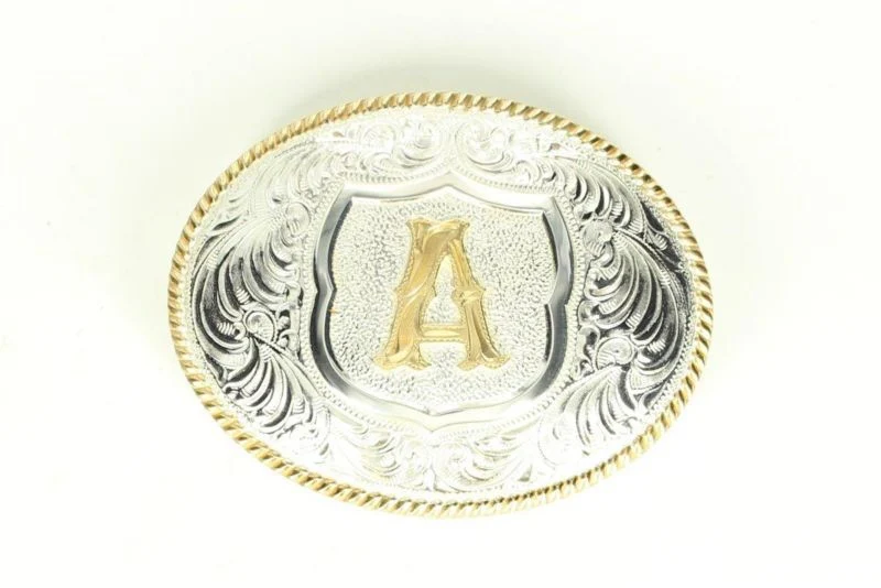 Crumine Oval Initial Buckle 2.75 x 3.5 A