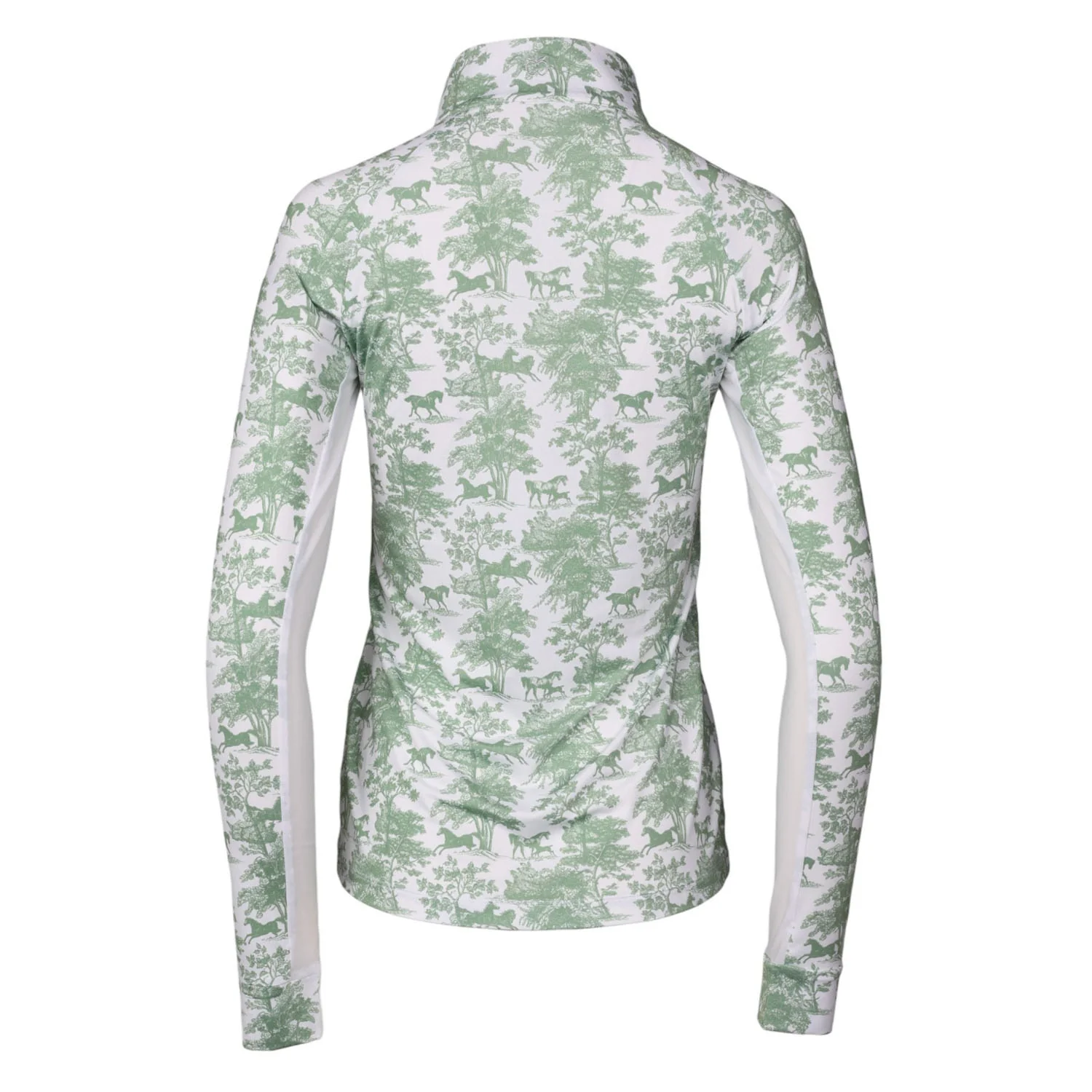 Dapplebay Ladies Equestrian Toile 1/4 Zip Long Sleeve Light Riding Top - Image 4