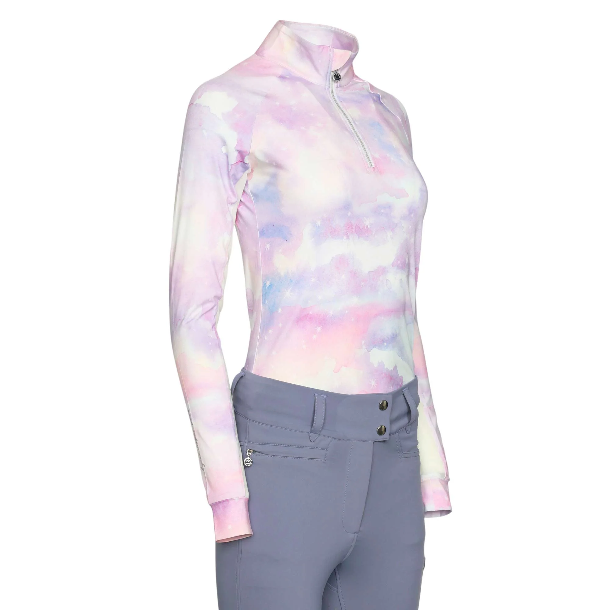 Dapplebay Kids Lavender Haze 1/4 Zip Long Sleeve Top - Image 2